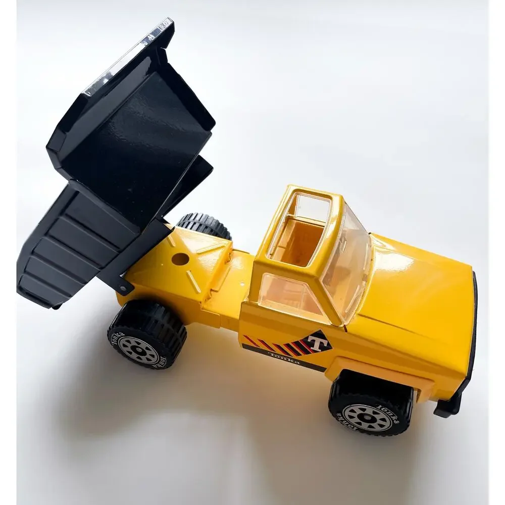 Vintage 1983 Tonka Trax 51070 Metal Yellow and Black Dump Truck